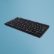 Teclado ergonómico R-Go Compact Break, teclado compacto con software de pausa, QWERTY (ES), bluetooth, negro